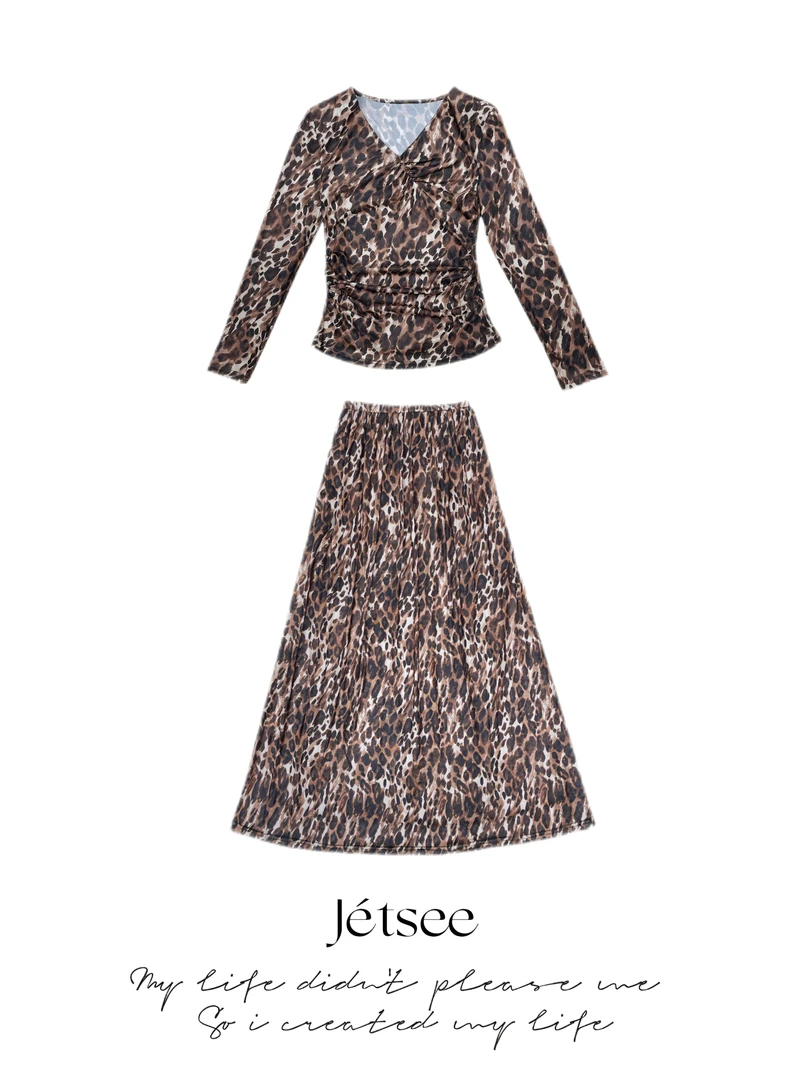 【高智时髦】豹点套裙 T10256