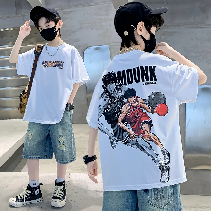 【男孩夏季套装】童装男童夏装短袖洋气中大童潮牌服装儿童衣服