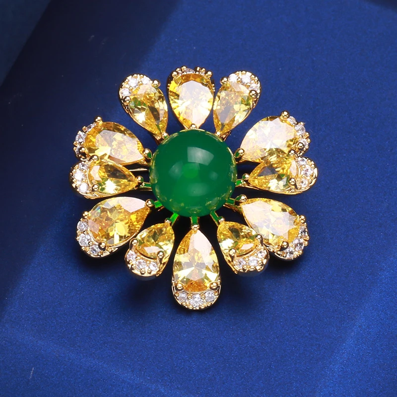 铜合金胸针 6050时尚太阳花胸花小雏菊花朵气质别针胸针