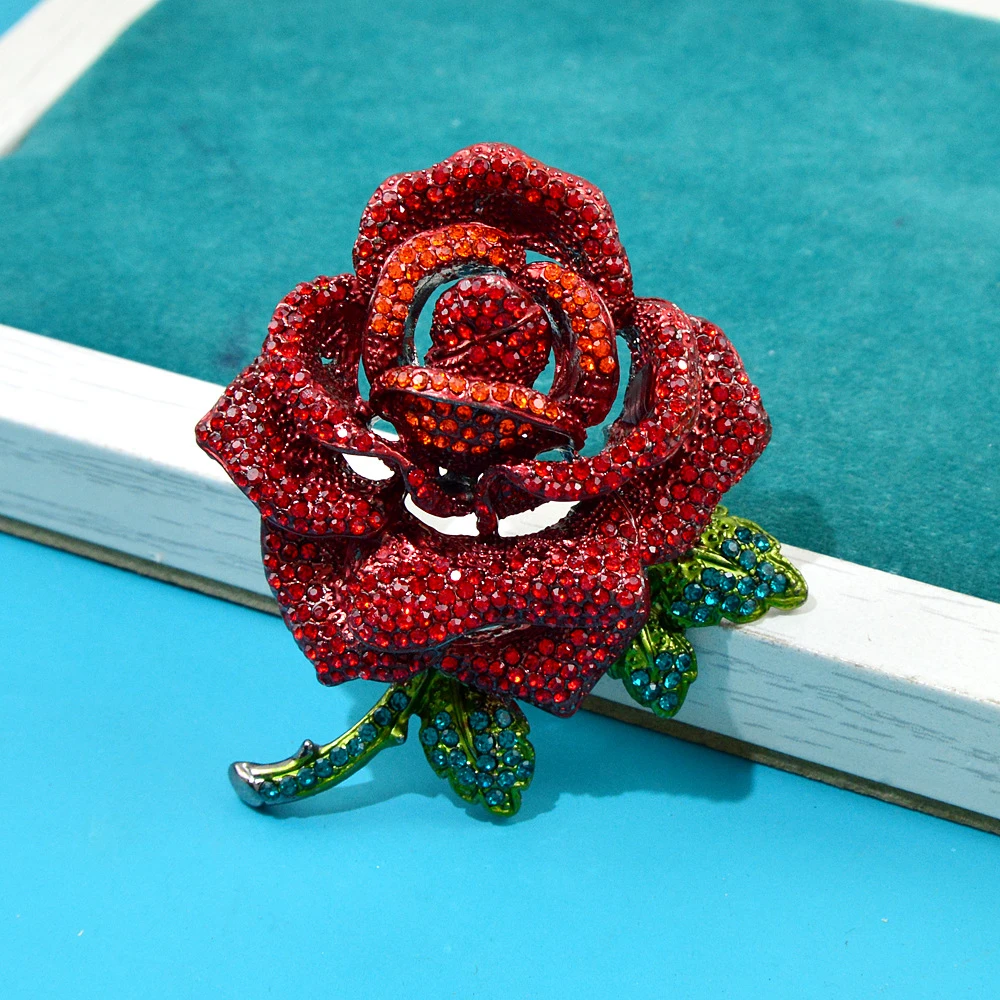 合金胸针 3062 重工玫瑰 手工设计师胸花别针 时尚西装大衣配饰品
