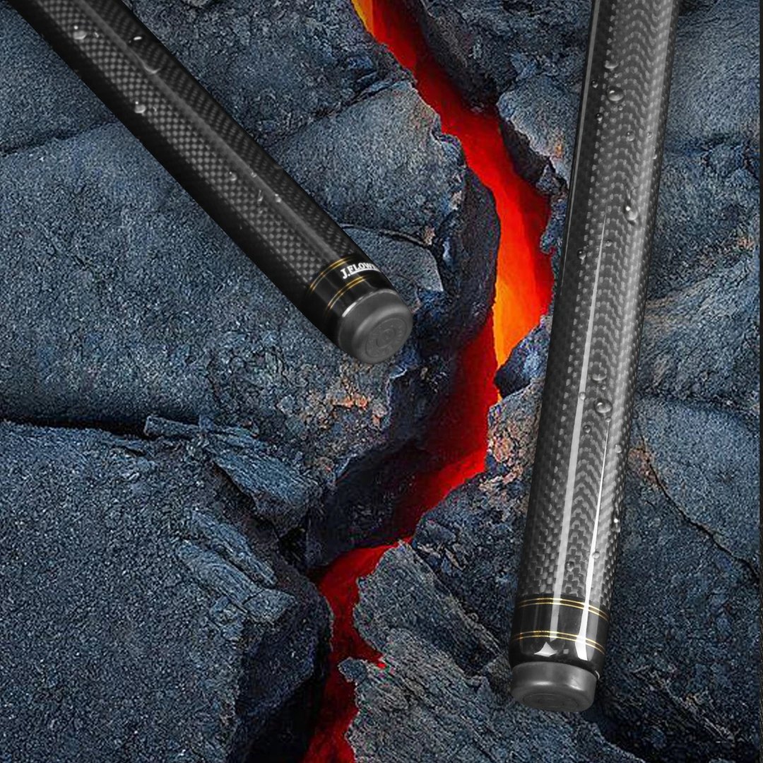 JFLOWERS黑科技通杆JSK-12F碳纤维稳定耐用扎实打感通透台球杆