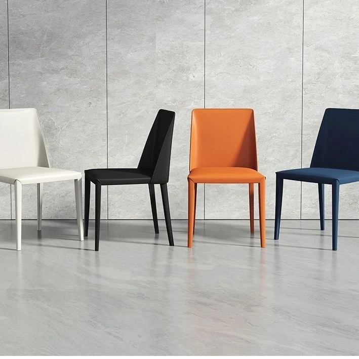 2张起拍  轻奢北欧餐椅现代简约餐厅椅子客厅马鞍椅凳子家用靠背