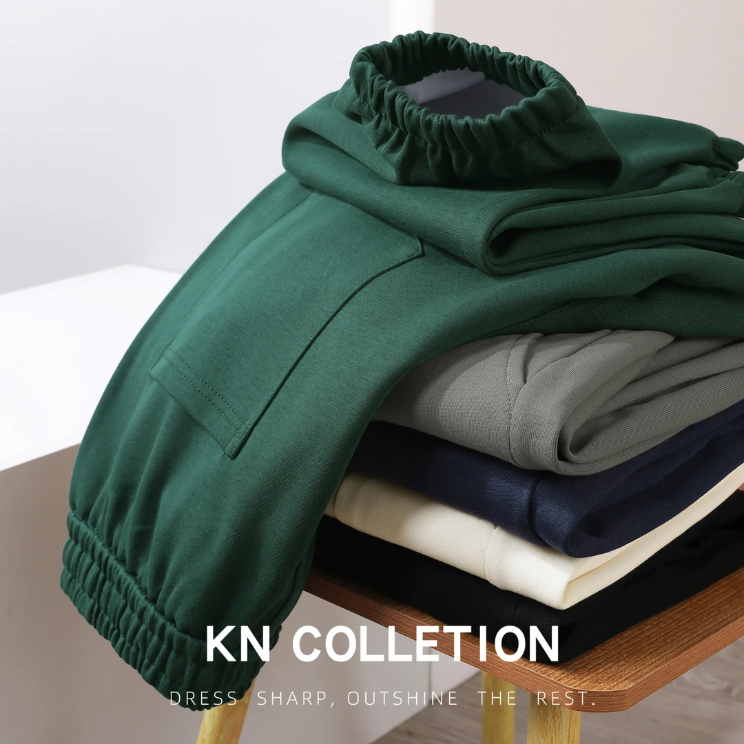 潮流日系休闲抽绳运动裤男生简约百搭亲肤棉宽松束脚长裤子