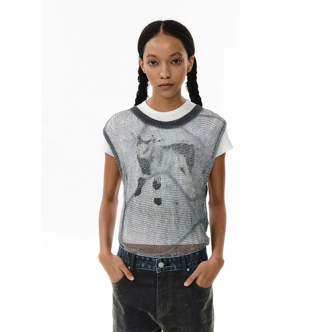 CONP 24AW“树影”渐变针织背心