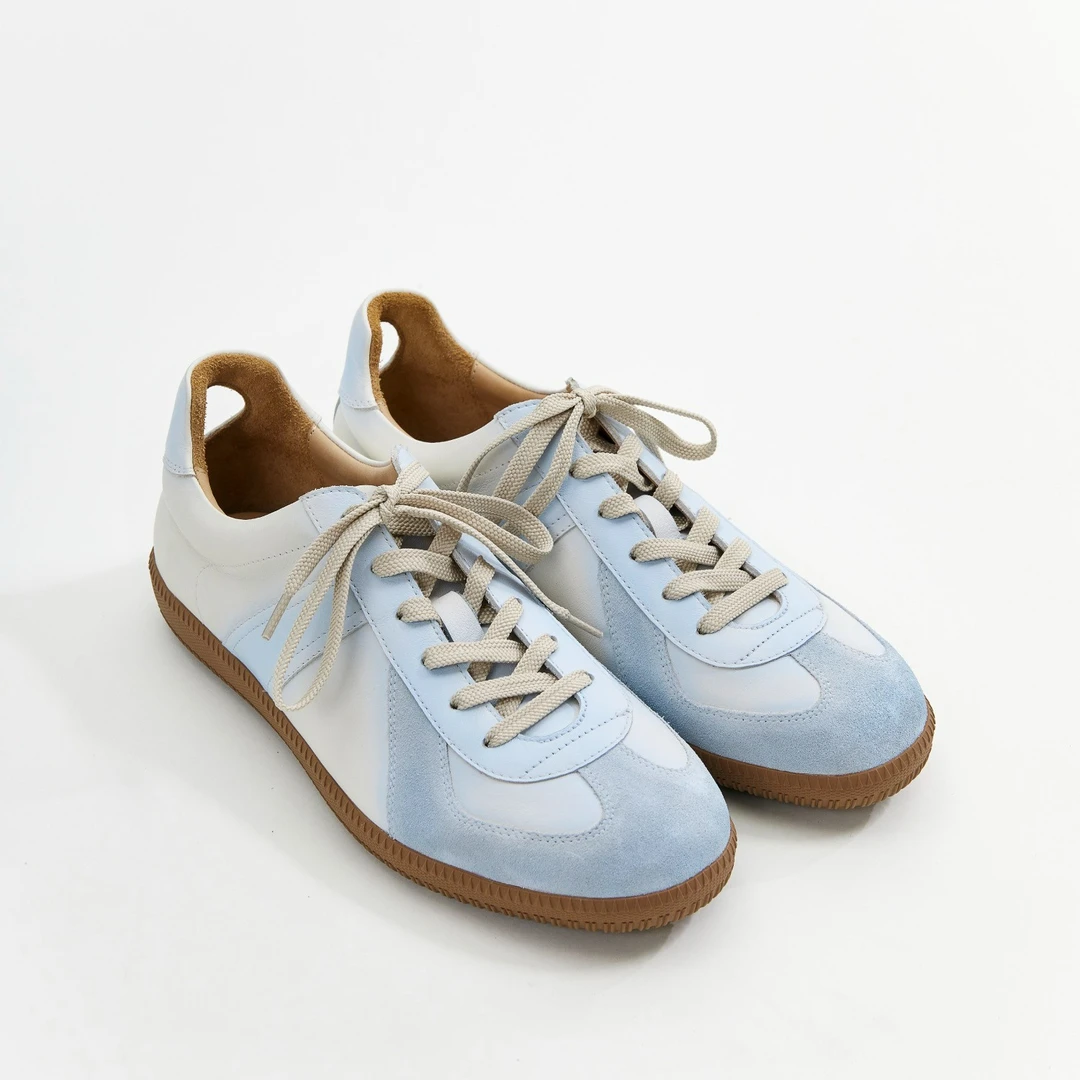 “CONP”&“OKCENTER的鞋”联名款 German Trainer 喷漆德训 浅蓝