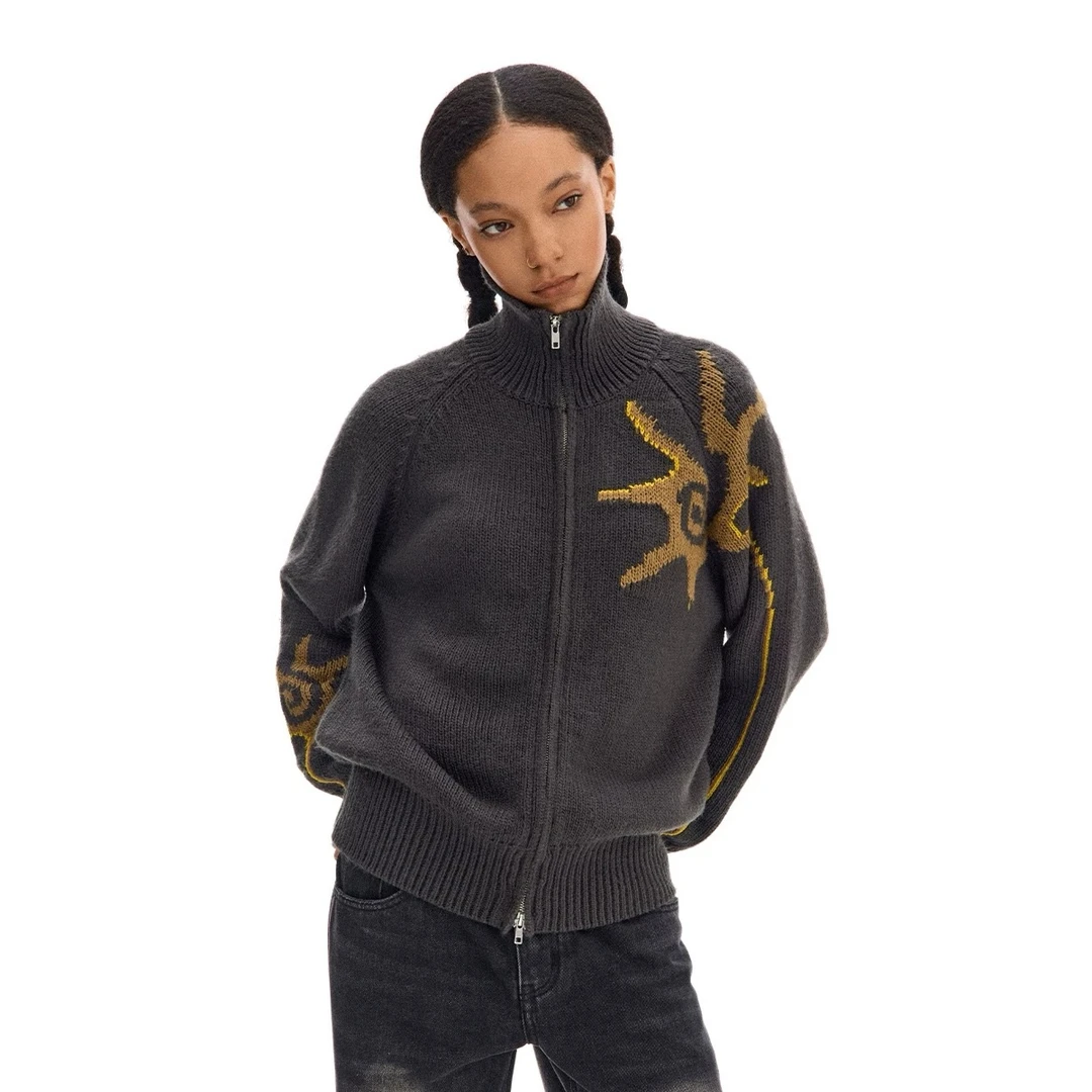 CONP 24AW 太阳漩涡毛衣外套