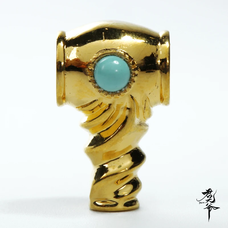 君大爷爱文玩文玩配饰搭配铜合金螺旋纹三通