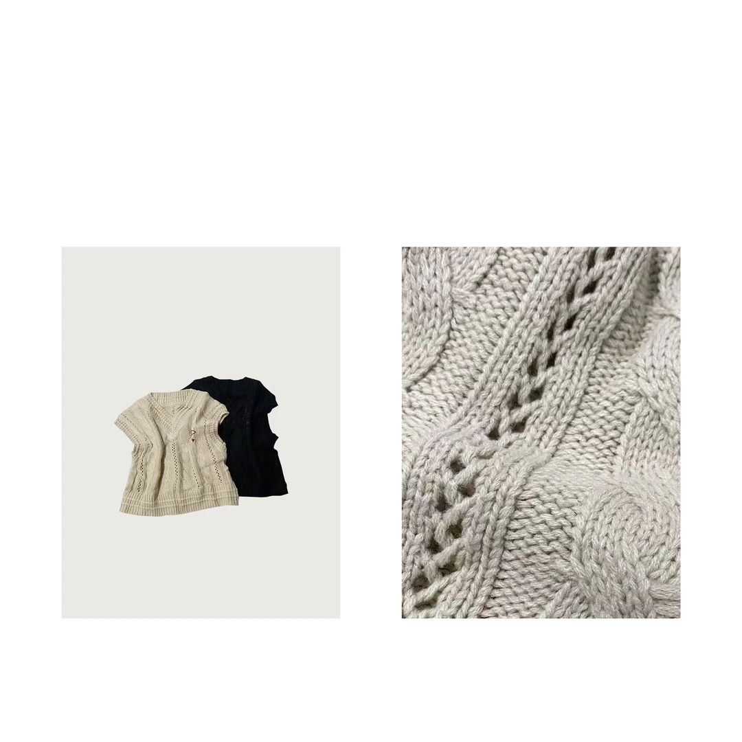 MAINRAY-「元气进阶」无袖背心针织马甲毛衣