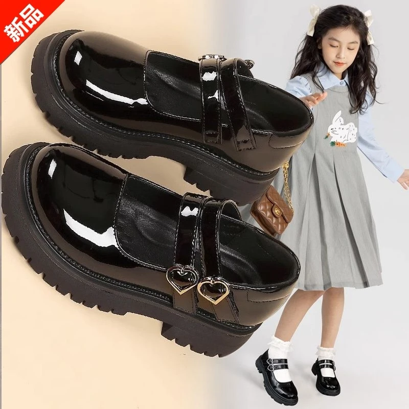 女童皮鞋2025春秋新款儿童公主鞋休闲中大童女孩学生软底表演鞋子