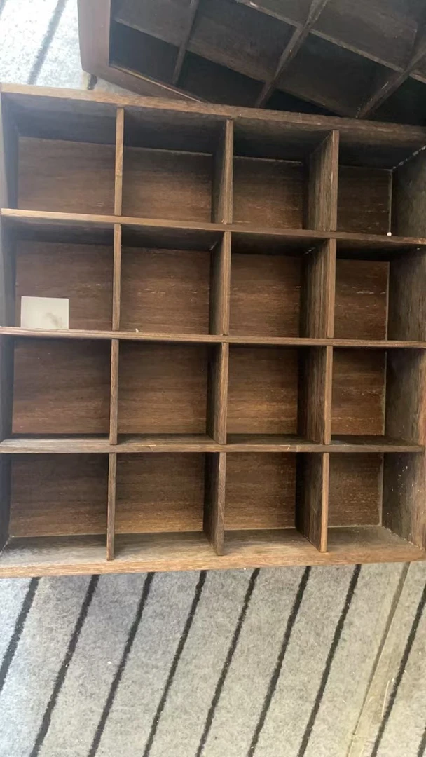 退货微瑕处理实木多格桌面收纳上墙收纳置物收纳复古陈列木质0009