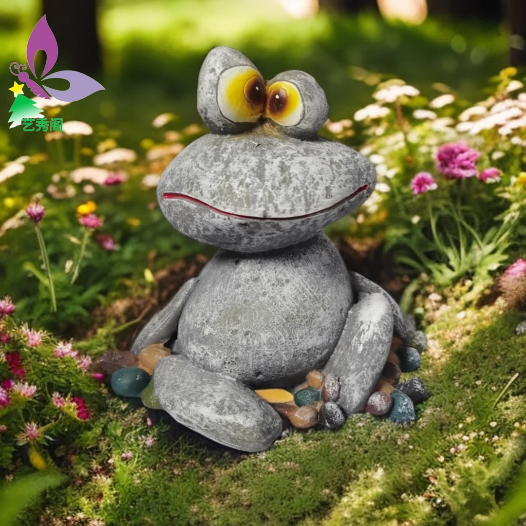 树脂青蛙摆件树脂工艺品摆件花园庭院装饰园林景观树脂工艺品青蛙