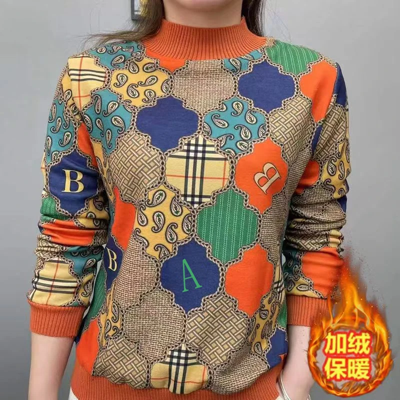 2023年秋冬新款时尚半高领领宽松显廋洋气上衣打底衫