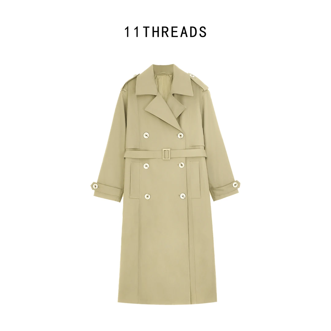 明星同款时尚休闲宽松中长款过膝英伦风显瘦收腰韩版风衣