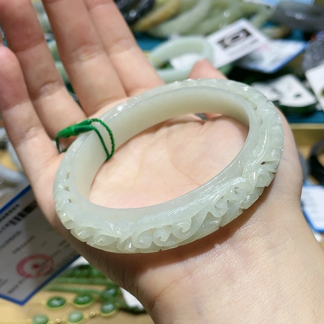 【闪购商品】和田玉手镯60圈口17号未镶嵌
