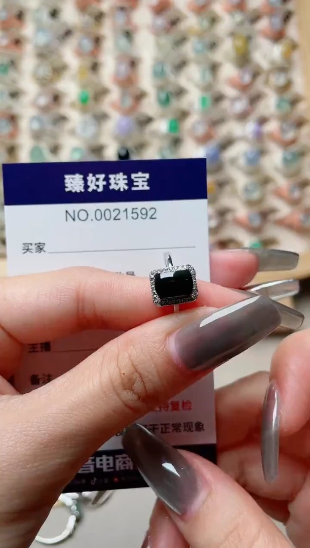 【闪购商品】翡翠戒指银S925镶嵌·