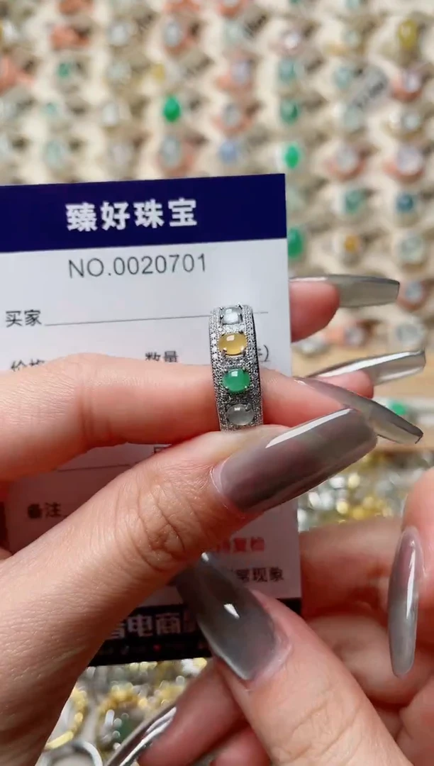 【闪购商品】翡翠戒指银S925镶嵌·