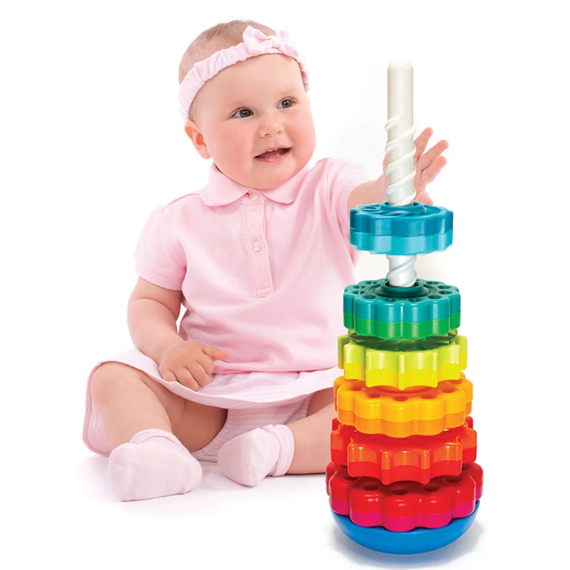 Fat brain转转塔玩具彩虹叠圈婴幼宝宝转转乐叠叠乐儿童圆形1-2岁