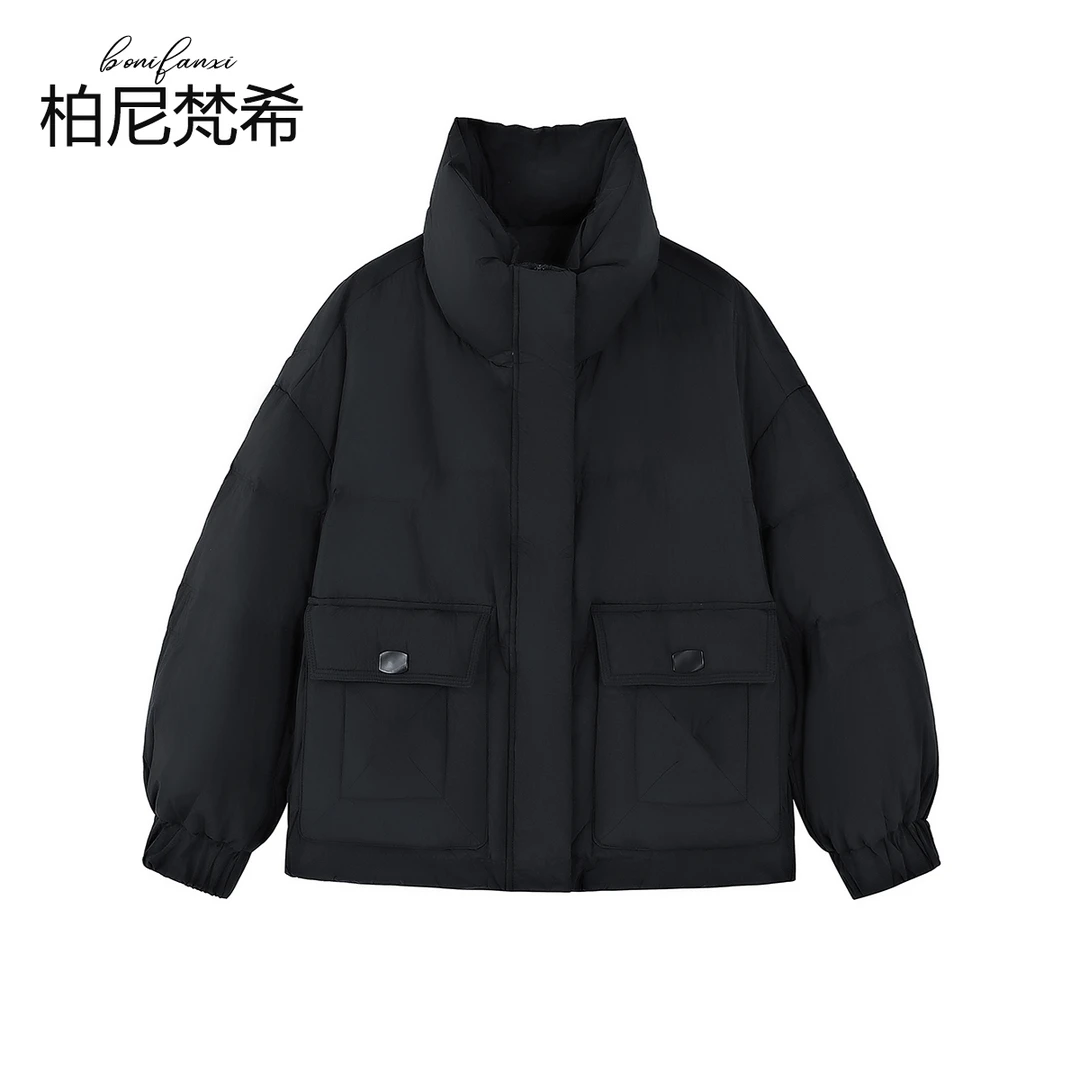 【娜姐自创】加厚羽绒服女冬季新款韩版小个子连帽白鸭绒外套3052