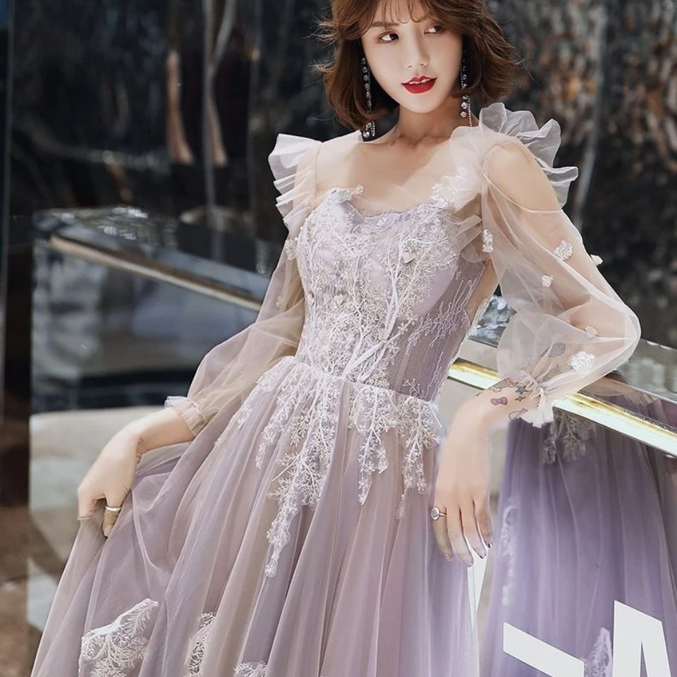 晚礼服女宴会气质主持人连衣裙生日派对仙学生毕业季18岁成人礼服