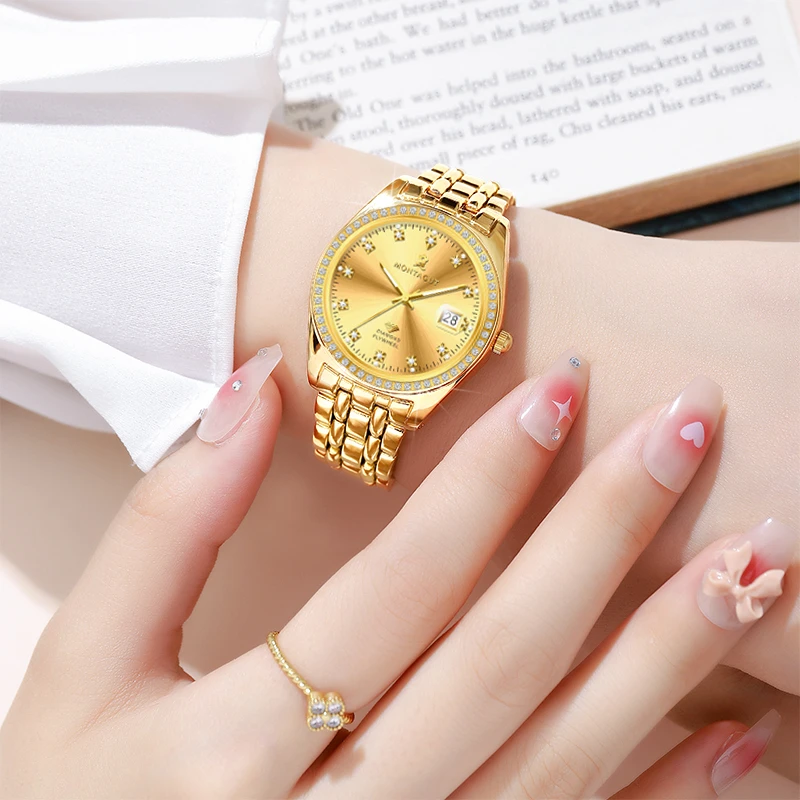 【好物分享】日志飞轮金镶钻时尚轻奢日历女表M1