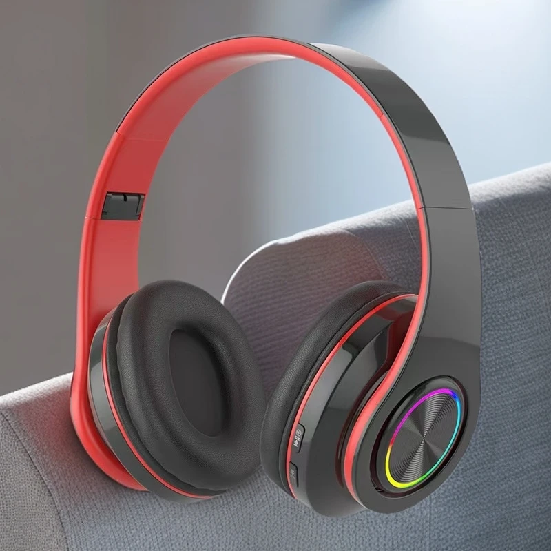 无线头戴蓝牙耳机带呼吸灯手机平板通用头戴式耳麦音乐耳罩