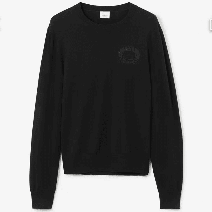全新未使用 BURBERRY/博柏利 橡木叶徽章刺绣羊毛衫 Mkn20171