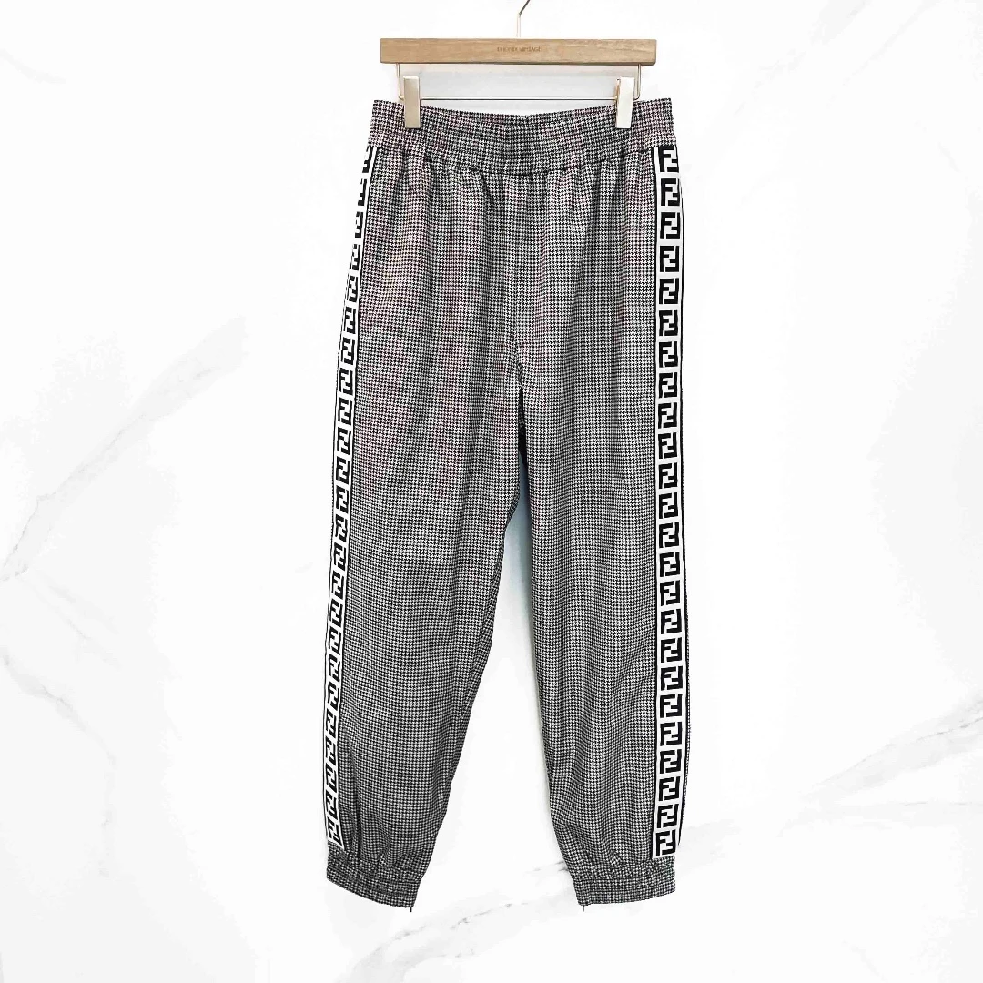 未使用 FENDI/芬迪 男士千鸟格休闲裤 MCA30065