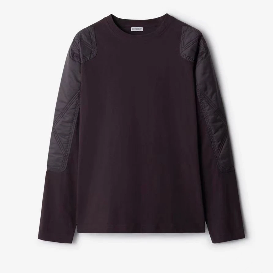 全新未使用 BURBERRY/博柏利 浆果拼色圆领套头卫衣  MSW20230
