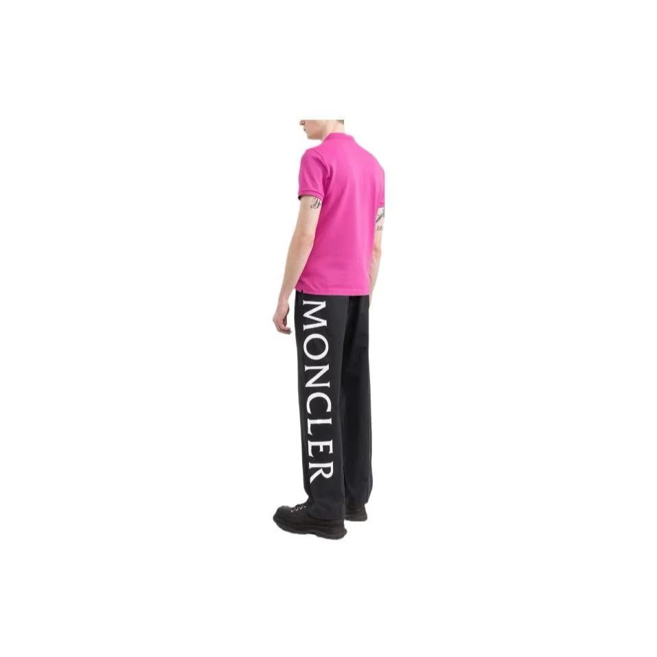 全新未使用 MONCLER 男士侧面logo休闲裤黑色  Mca30056
