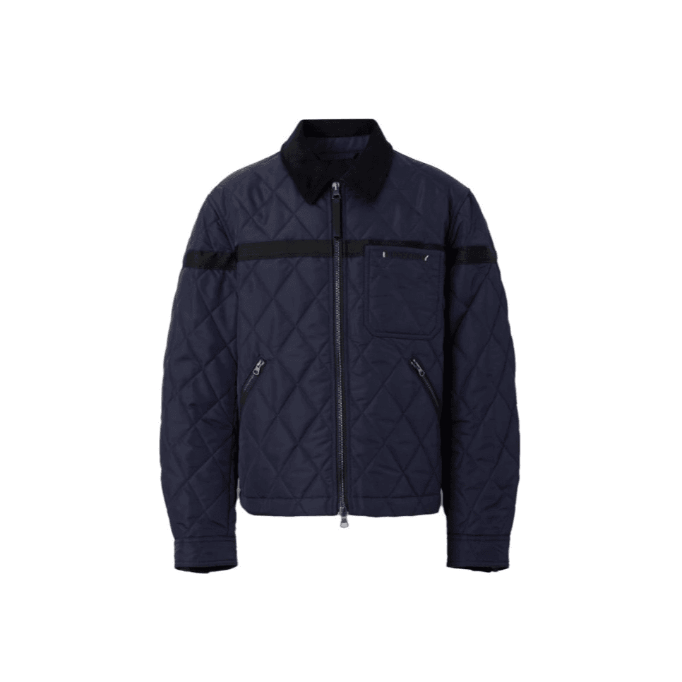 全新未使用 BURBERRY/博柏利 反季促销男士藏蓝色棉服  MCO20082