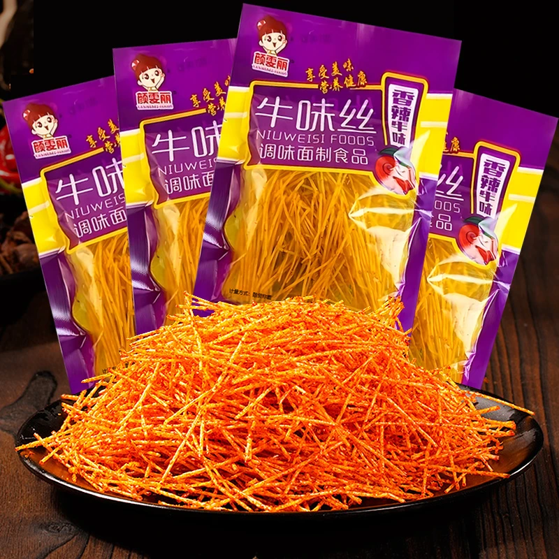【到手20袋】颜雯丽牛味丝麻辣丝辣条童年回忆香辣小零食