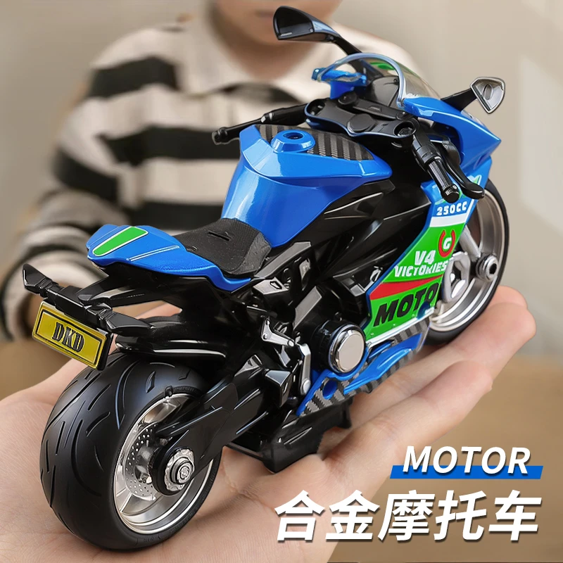 合金杜卡迪模型儿童玩具摩托车仿真机车双向助力配置摩托车儿童