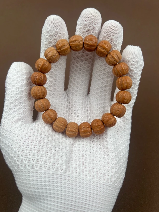 精工雕刻猴头核桃手串京八棱聚宝盆料子