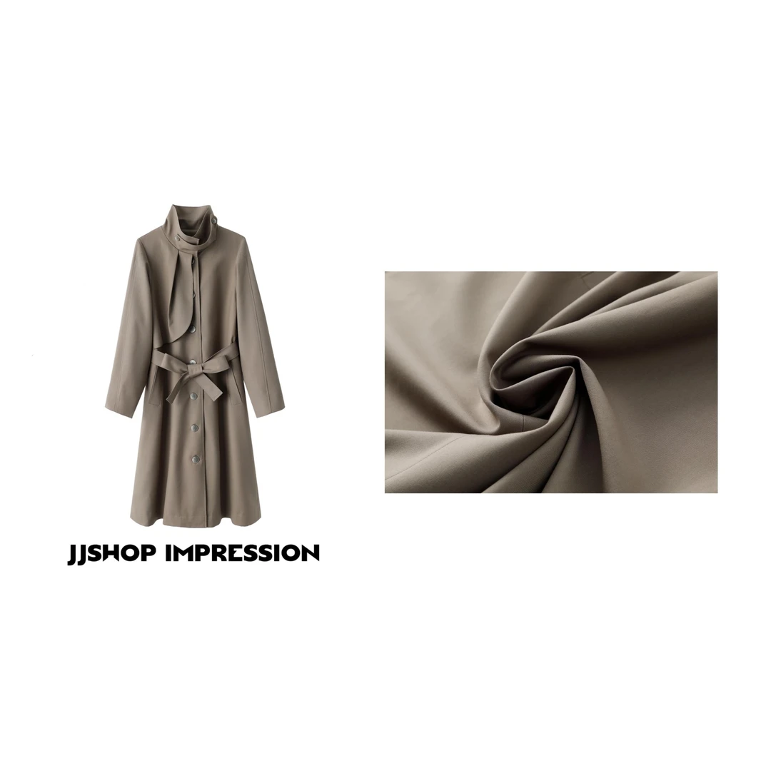 【飒飒风衣】JJSHOP IMPRESSION春秋韩版气质显瘦外套英伦风大衣