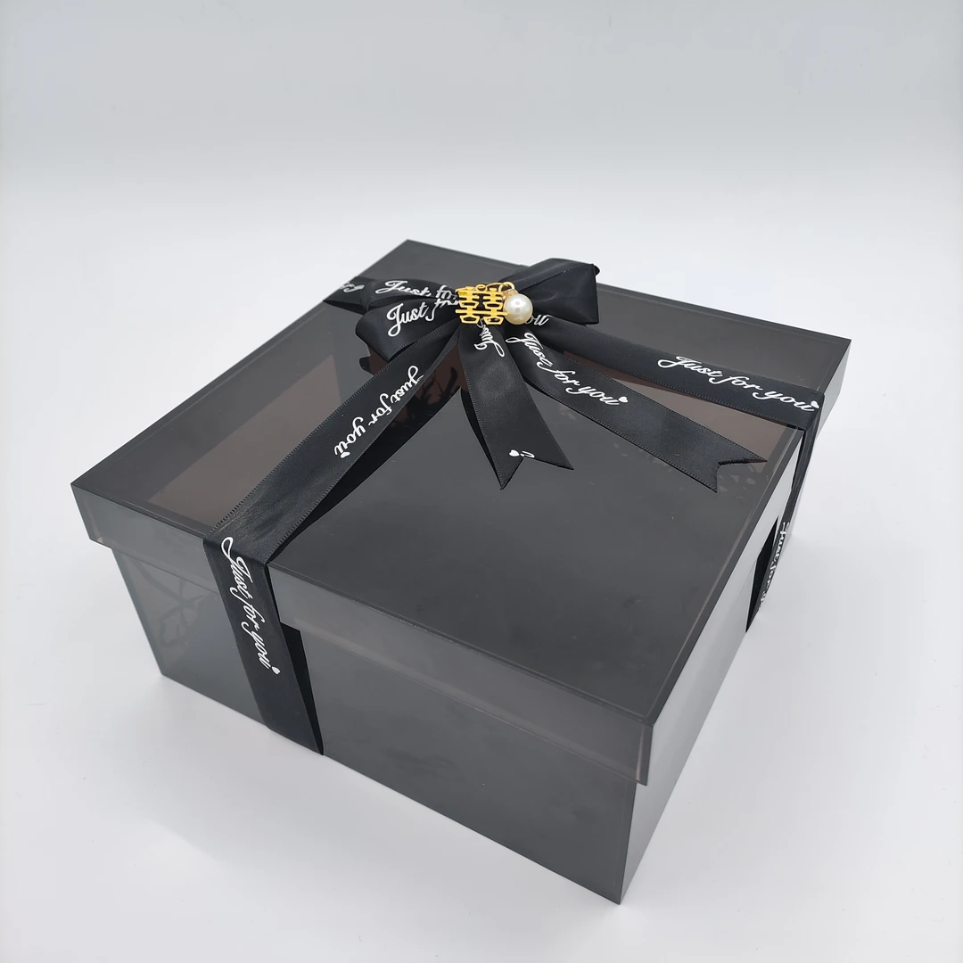 伴手礼礼盒空盒 黑色茶色亚克力礼盒