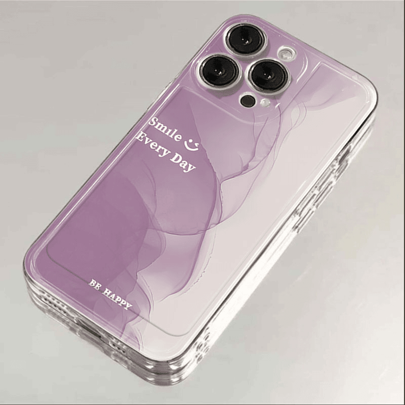 渐变紫色水波纹苹果15手机壳14promax硅胶13pro透明12高级11全包X