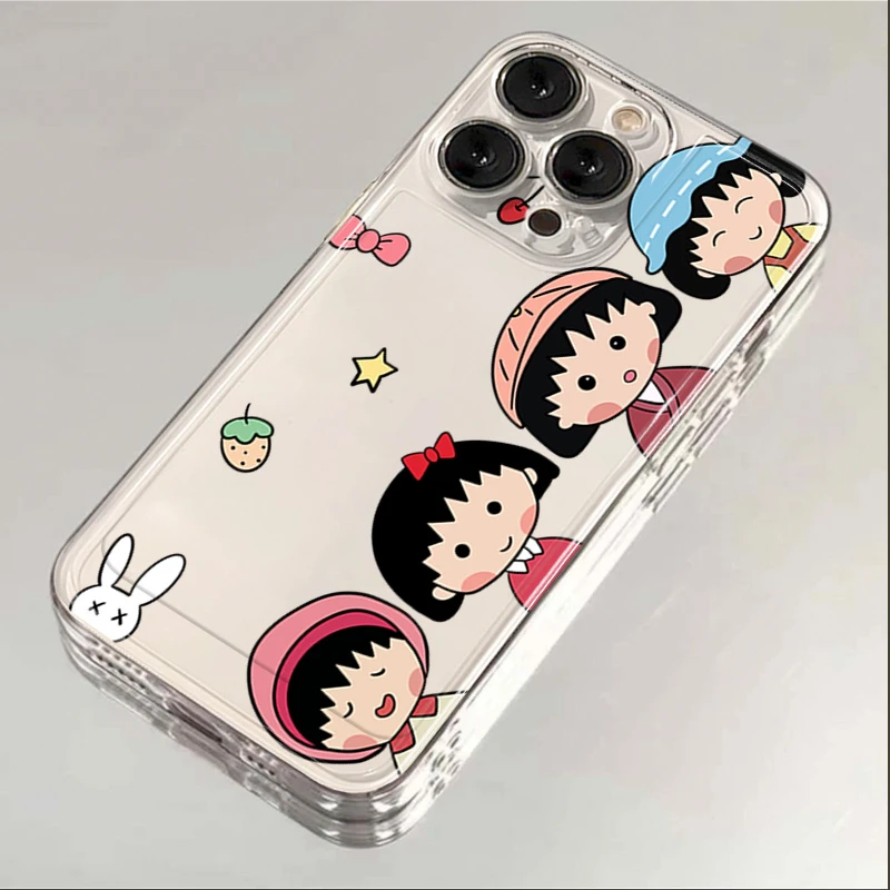 可爱小丸子卡通苹果15手机壳14promax硅胶13pro透明12高级11全包X