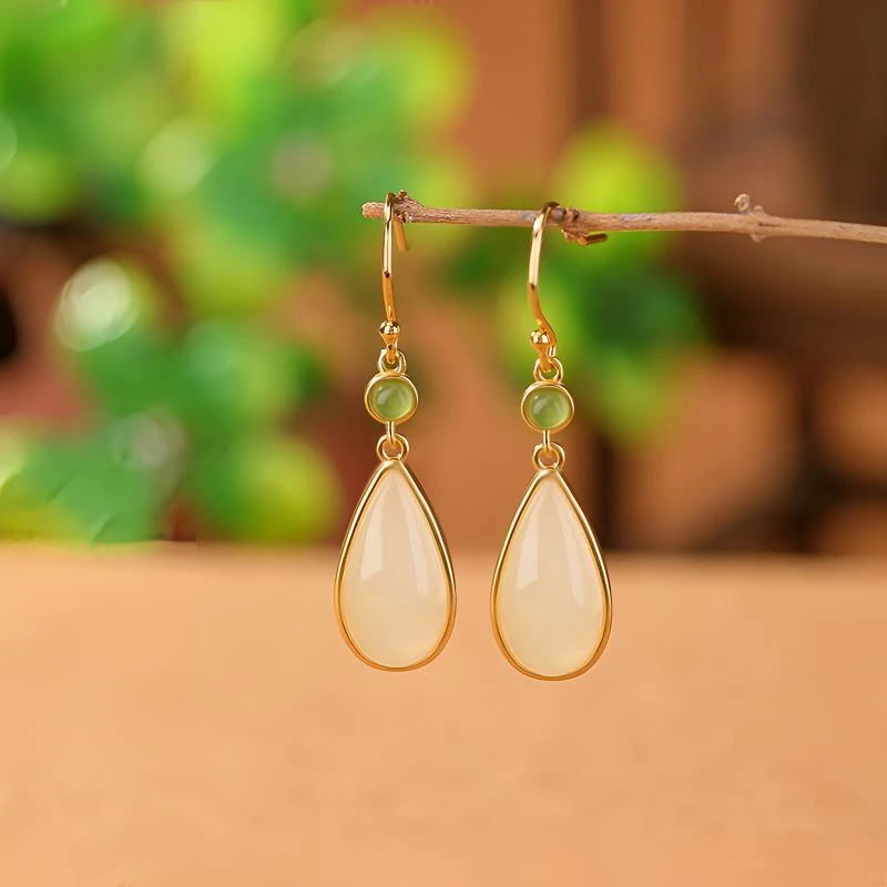 925银耳饰 5115【玉琼滴翠】IMAGINE/耳钉