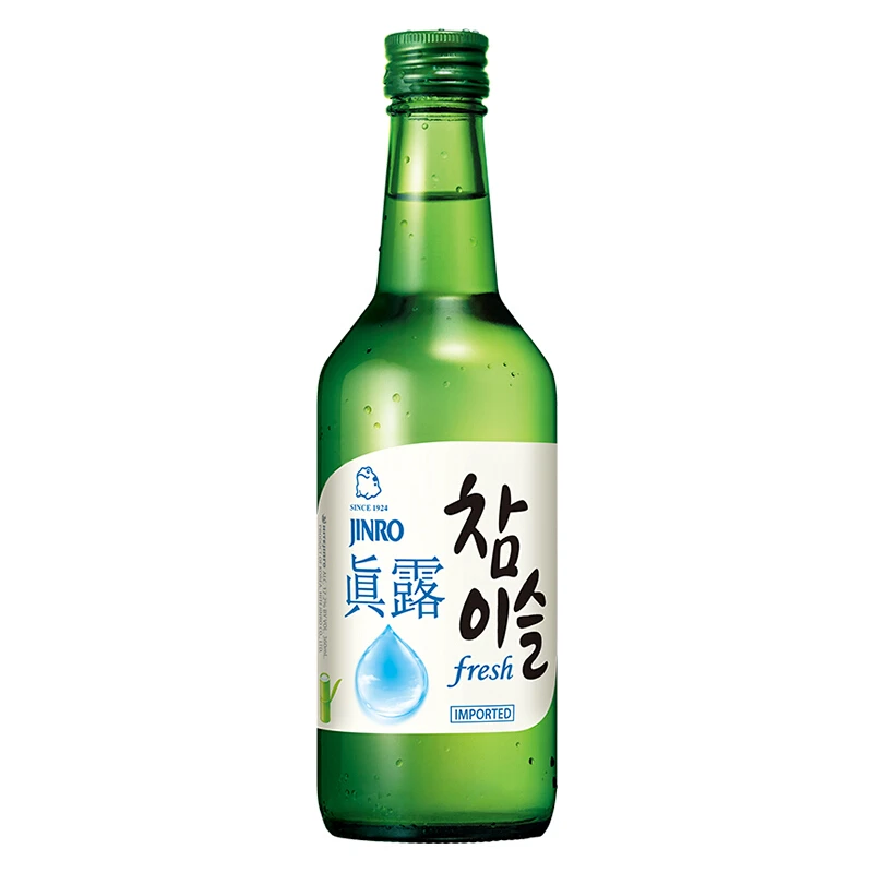 真露烧酒竹炭酒360ml(17.2度和16.9度随机)