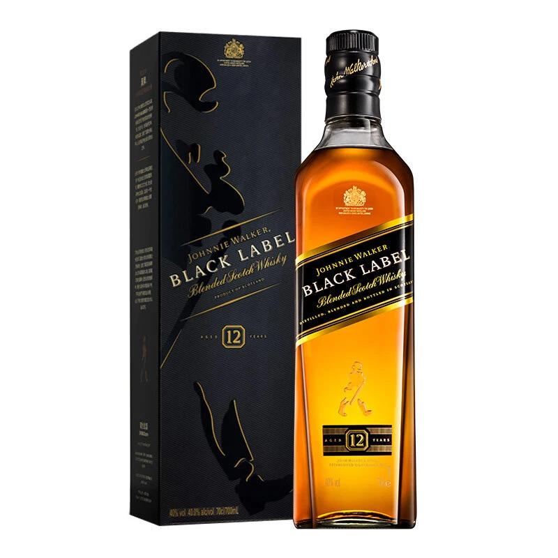英国尊尼获加黑牌调配型苏格兰威士忌700ml（无盒）