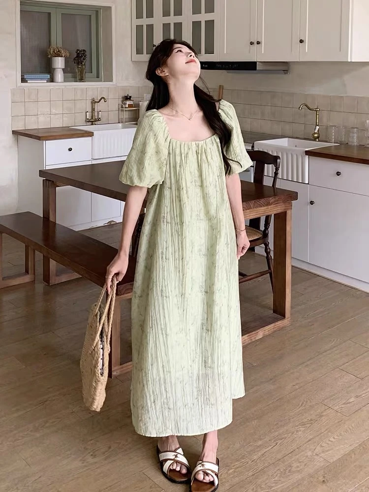 TU TU自制 孕妇连衣裙夏季甜美气质孕妇连衣裙中长款显瘦过膝法式