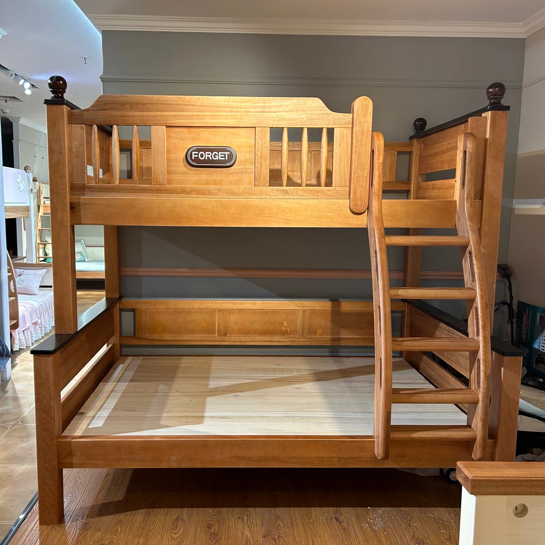 【一家一木】木蜡油全实木双层床高低床男女宝床全上下铺床子两层