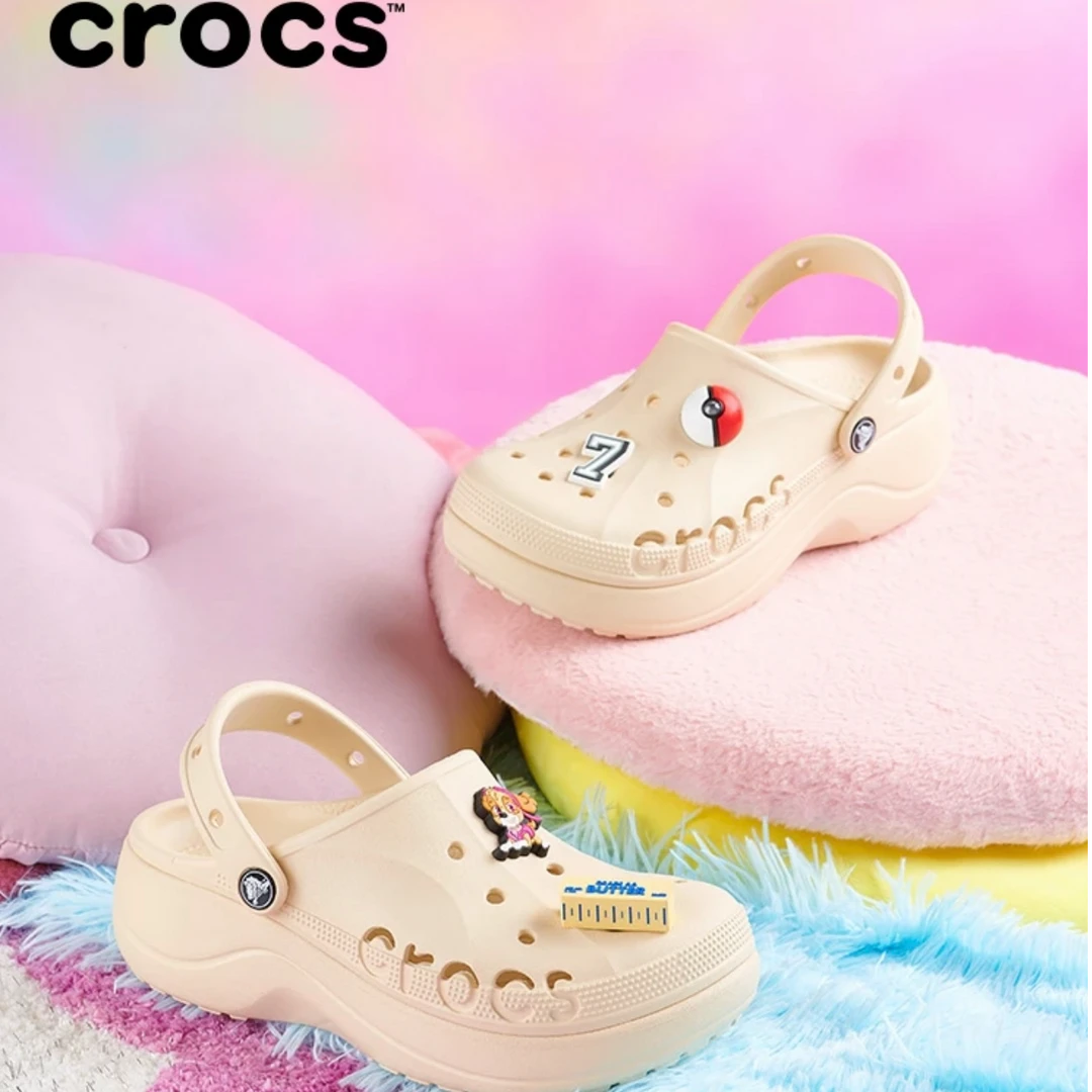 CROCS/卡骆驰25夏季新配色贝雅云彩女士洞洞鞋户外休闲鞋厚底时尚