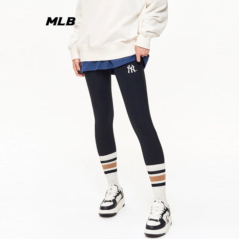 MLB 美职棒（MLB）女子瑜伽裤 23新款运动裤NY紧身打底裤训练长裤子