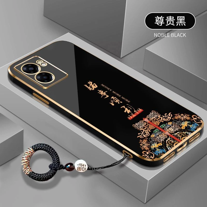 OPPOA57手机壳5G手机壳全包防摔硅胶软壳诸事顺利新款电镀保护套