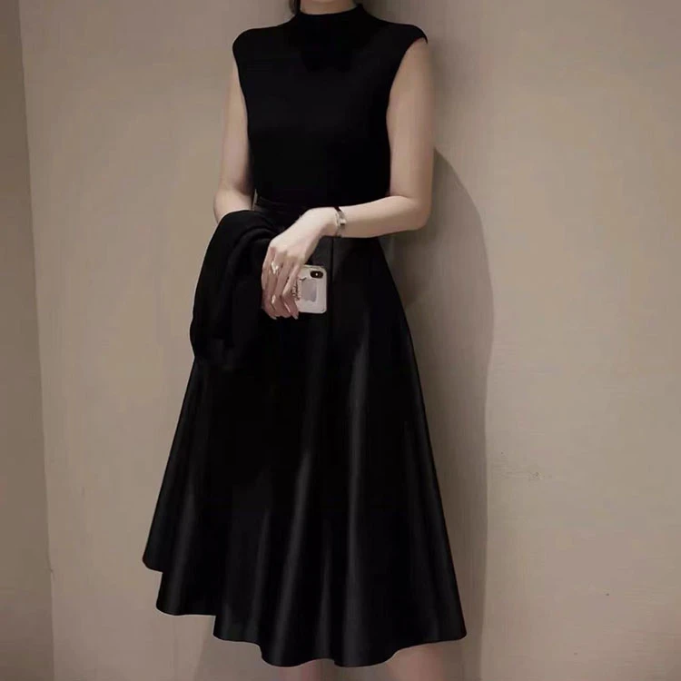 【夏央家】2025春夏百搭高级中长款大摆小个子显高穿搭半身裙#8305