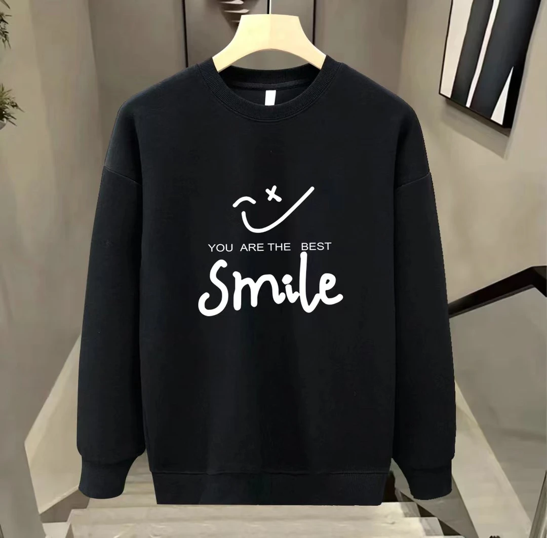 欧洲站圆领卫衣男女秋冬款2023新款加绒保暖时尚潮牌情侣长袖t恤