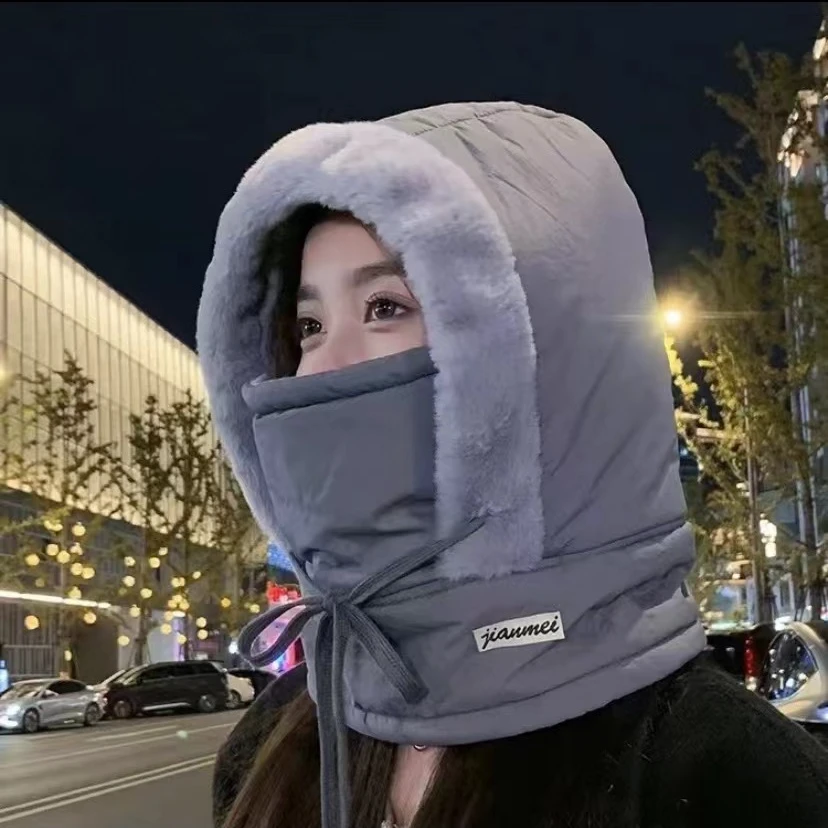 【加绒加厚】防寒一体帽户外防风骑行包头帽冬季保暖雷锋帽子面罩