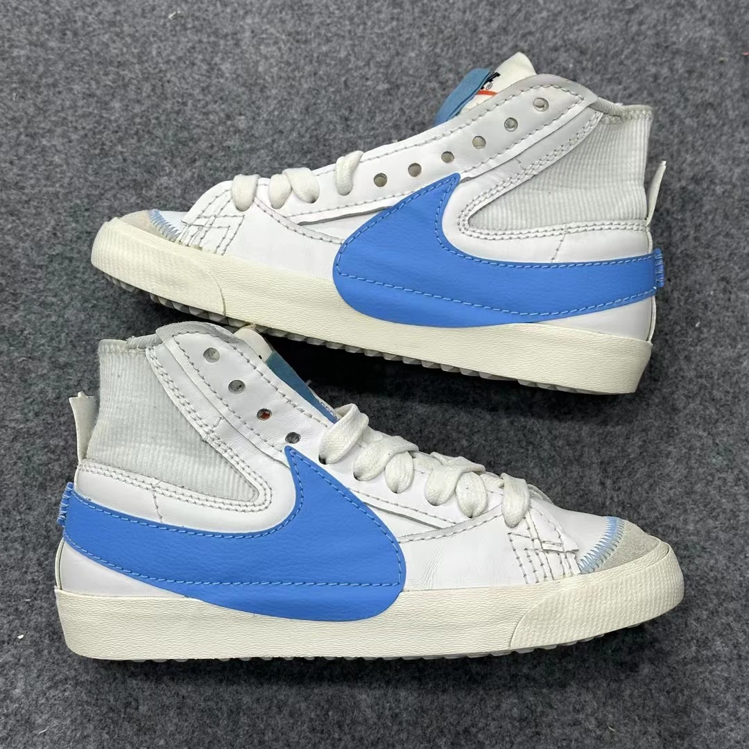 40码/NIKE BLAZER 白蓝配色 高帮休闲鞋