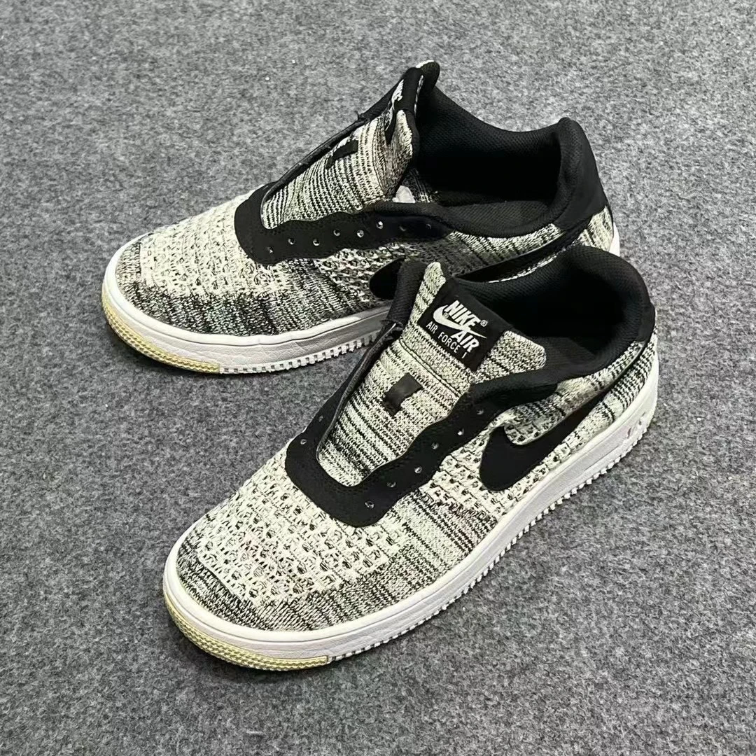 41码/NIKE AIRFORCE1黑灰编织 低帮板鞋